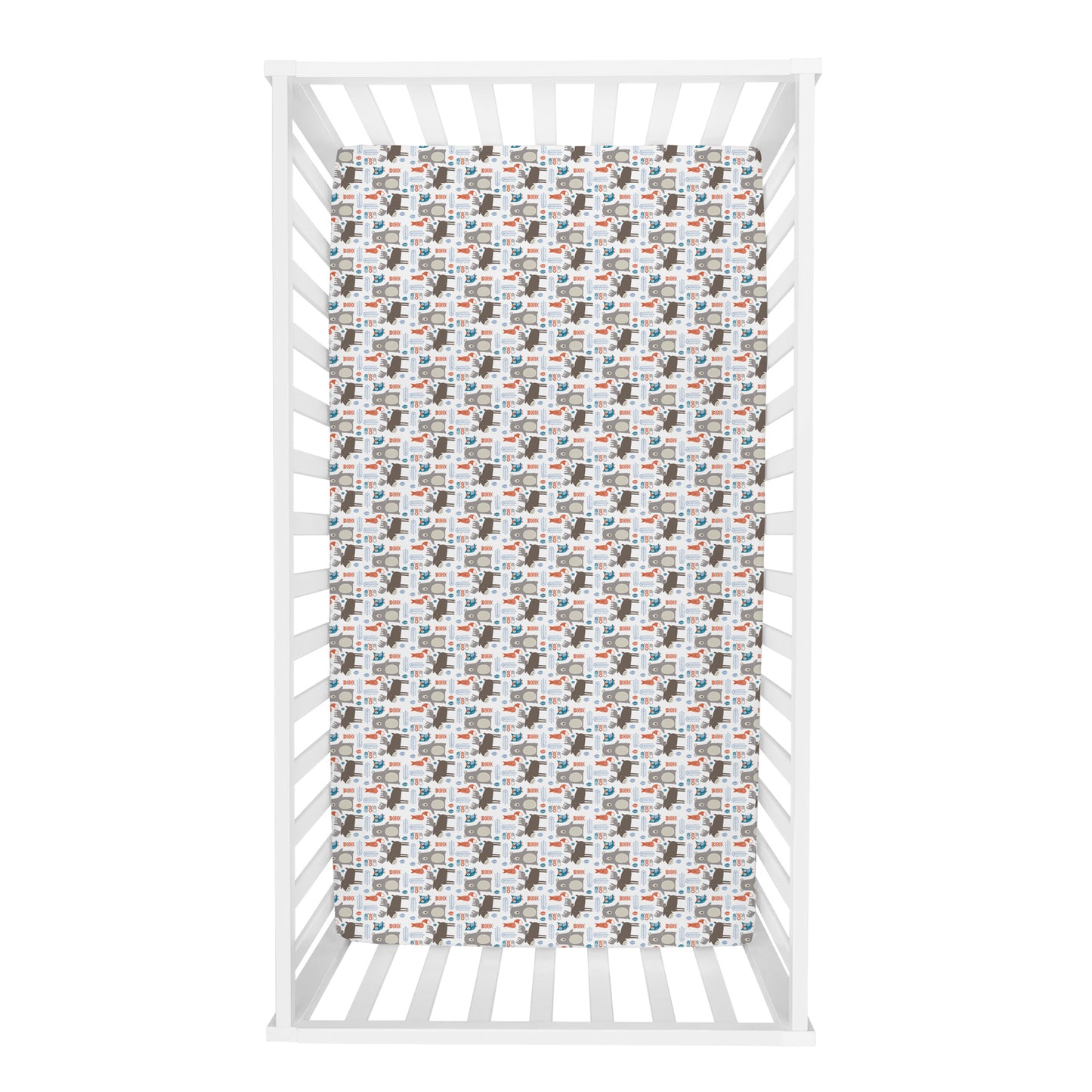 Scandi Forest Deluxe Flannel Fitted Crib Sheet