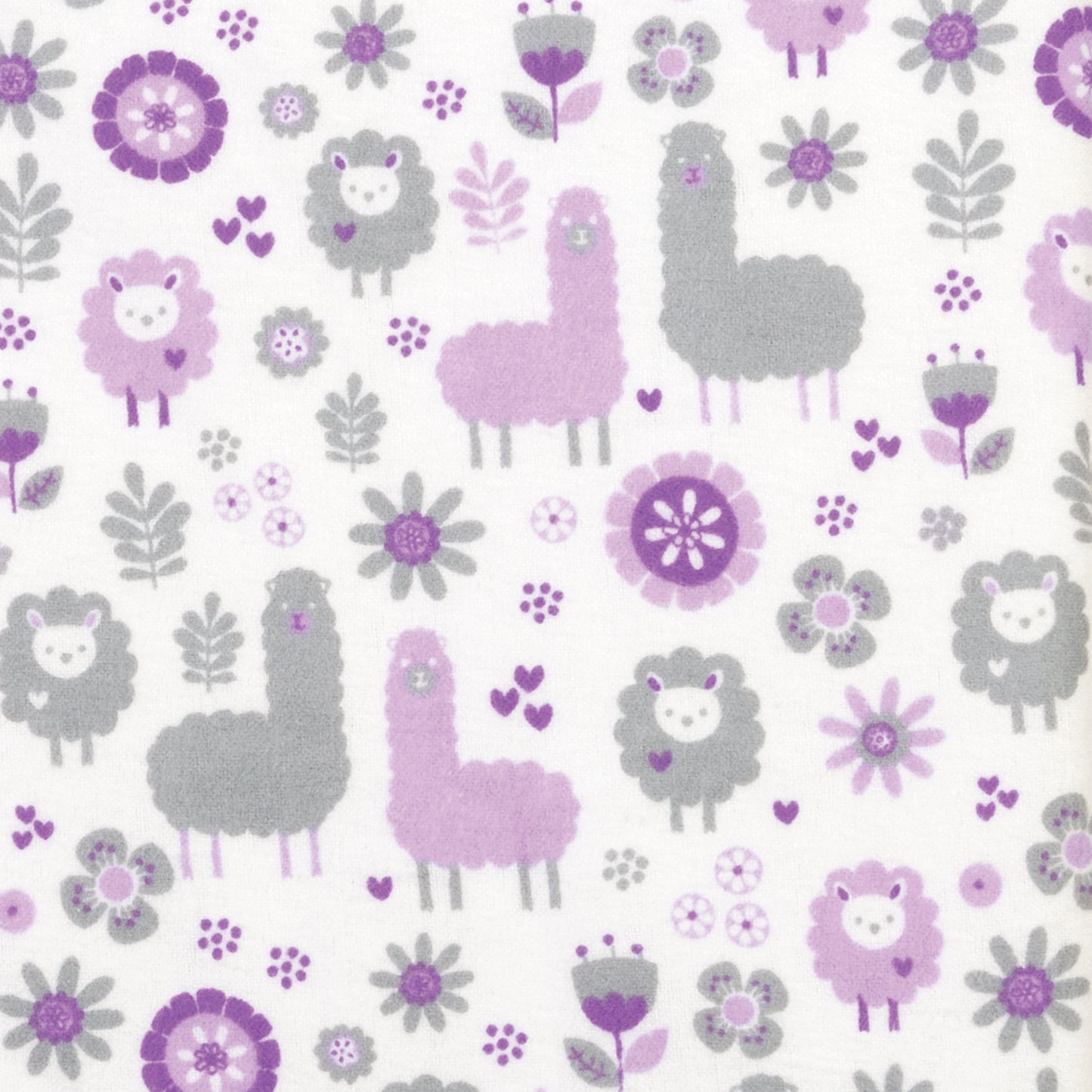 Llama Friends Deluxe Flannel Fitted Crib Sheet