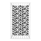  Black & White Cow Print Deluxe Flannel Fitted Crib Sheet - overhead view
