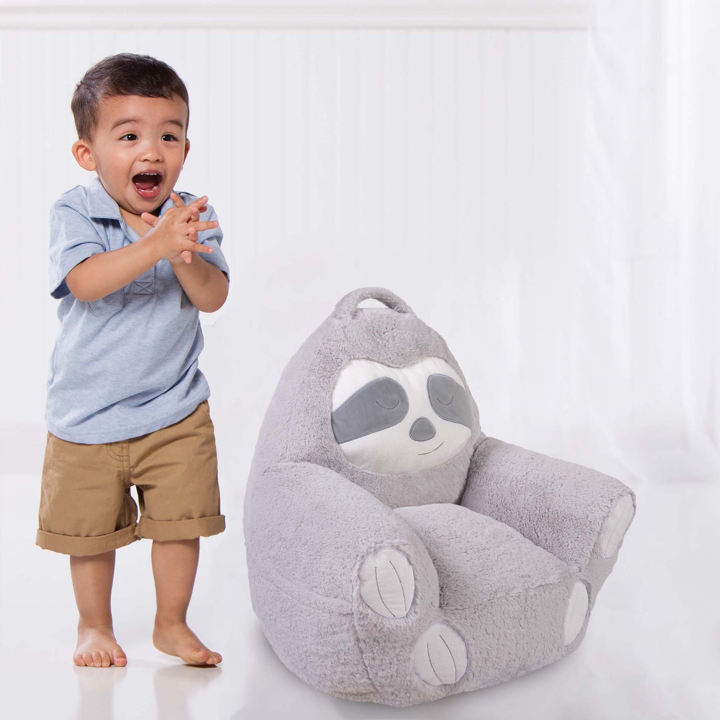 Toddler Sloth Plush Pillow Character Chair by Cuddo Buddies®