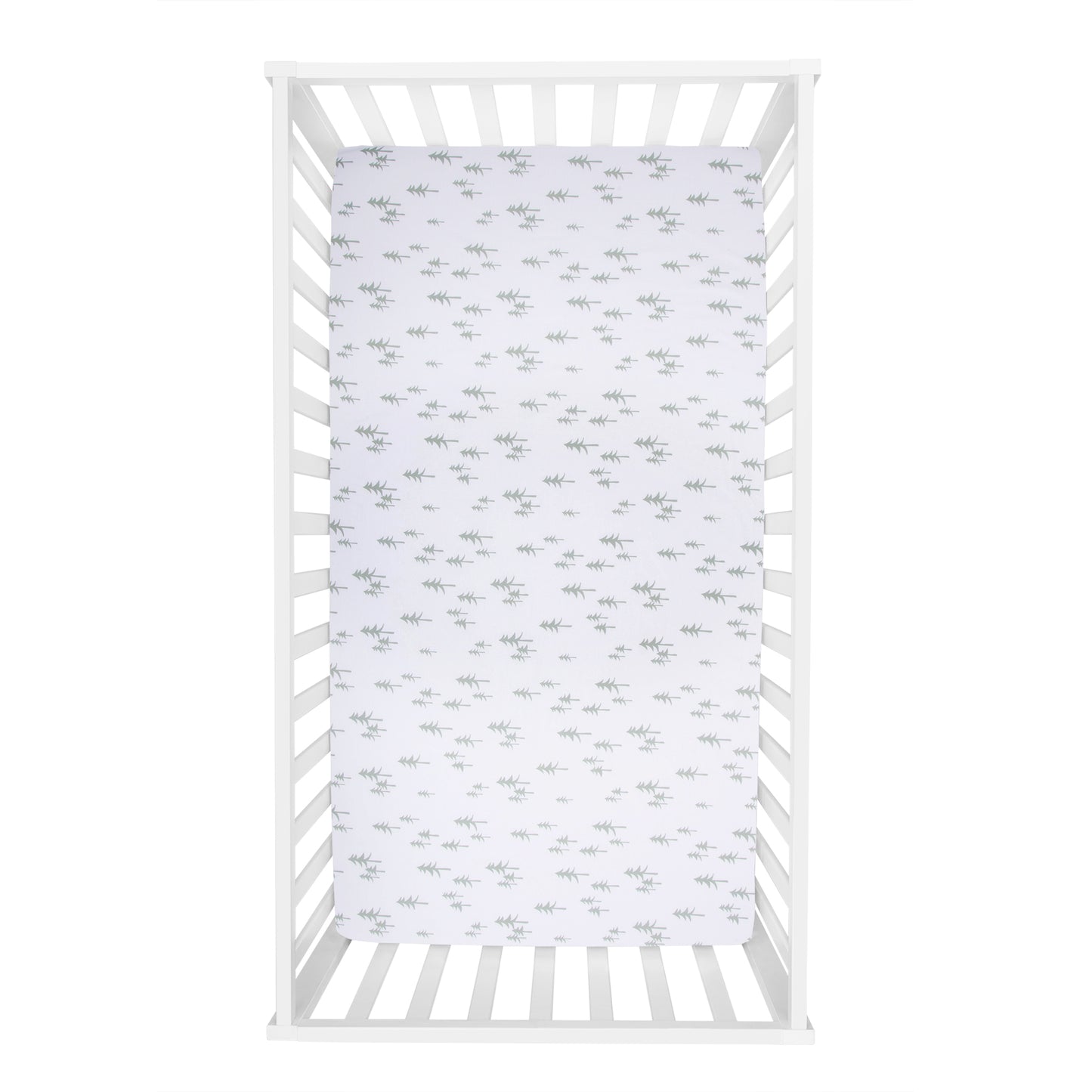 Pine Trees Fitted Crib Sheet
