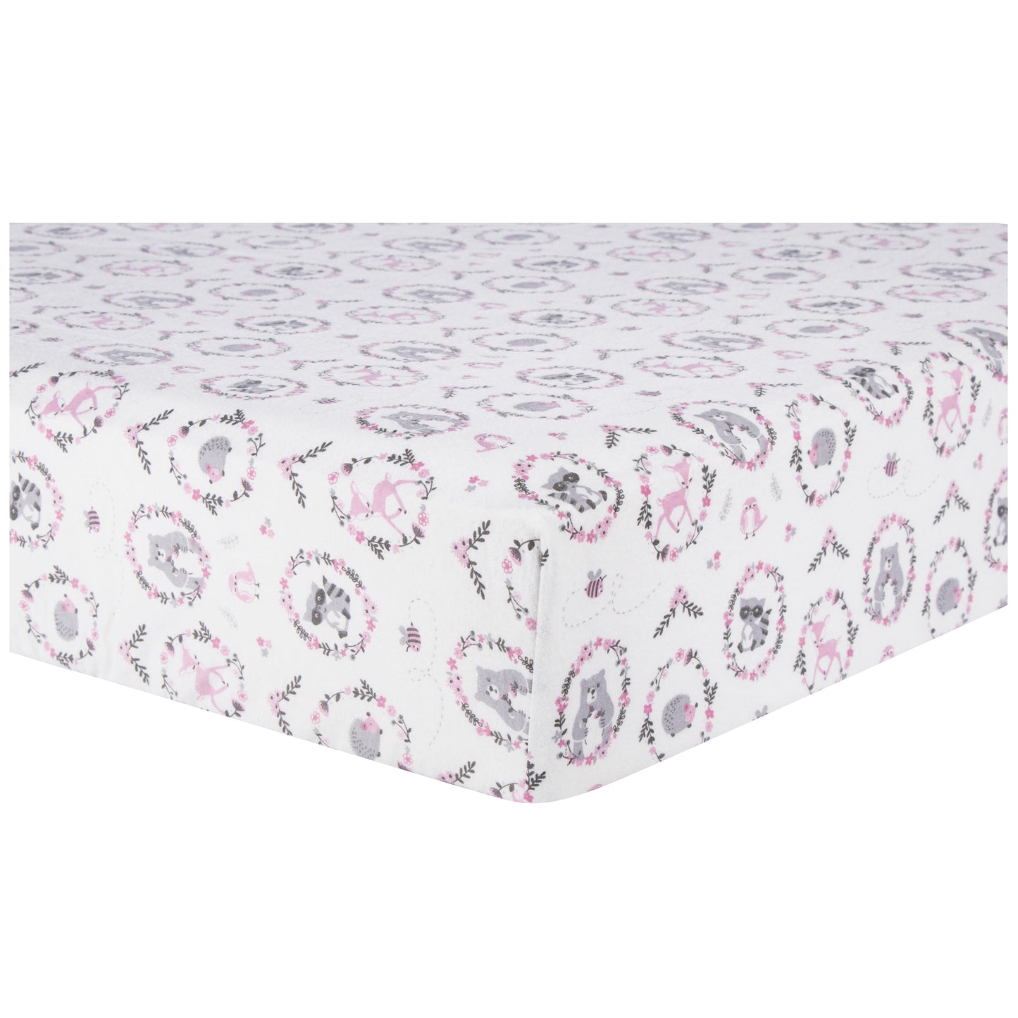 Woodland Portraits Deluxe Flannel Fitted Crib Sheet