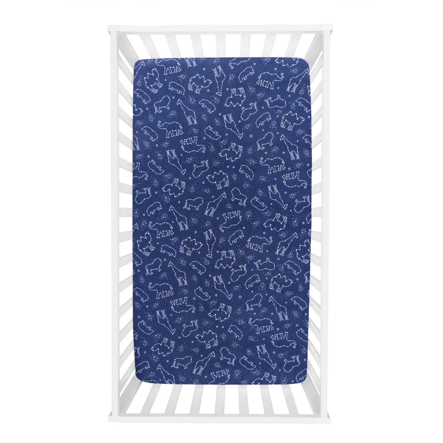 Starry Safari Deluxe Flannel Fitted Crib Sheet