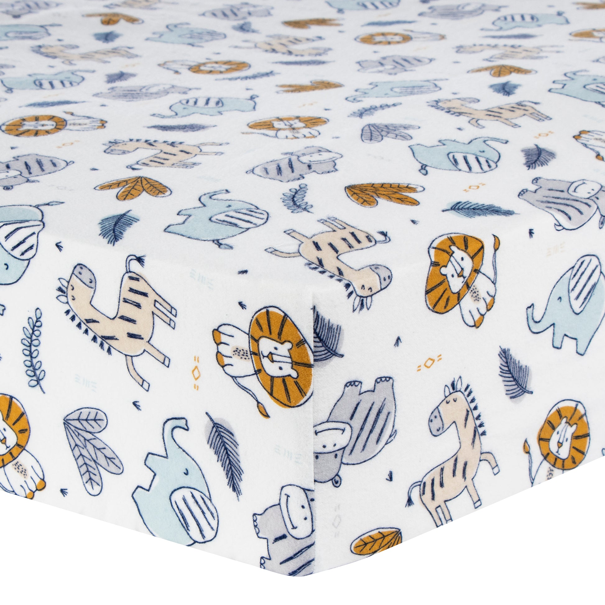 Zambia Deluxe Flannel Fitted Crib Sheet - corner view