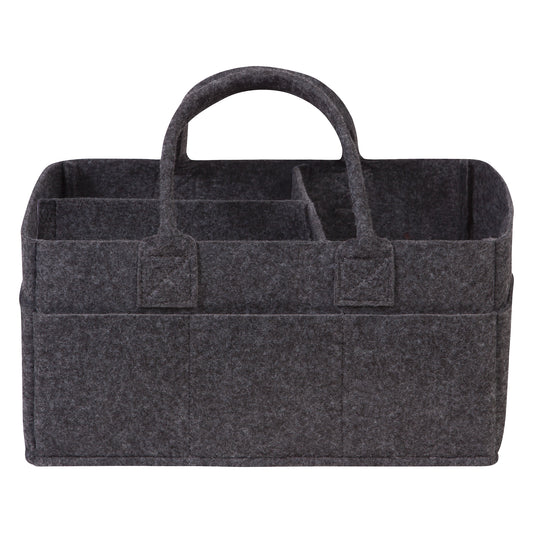 Charcoal Gray Felt Storage Caddy front image