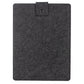 Charcoal Gray Felt Laptop Sleeve Carrying Case - Front view with snap