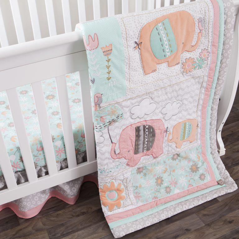 Playful Elephants Bedding Set Featured by Momma Meets World - Trend Lab