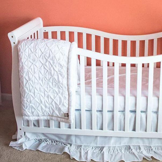 Marshmallow 3 Piece Crib Bedding Set featured by Salty Pink Pineapple - Trend Lab