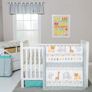 Lullaby Jungle Crib Bedding featured in Kid's Today - Trend Lab