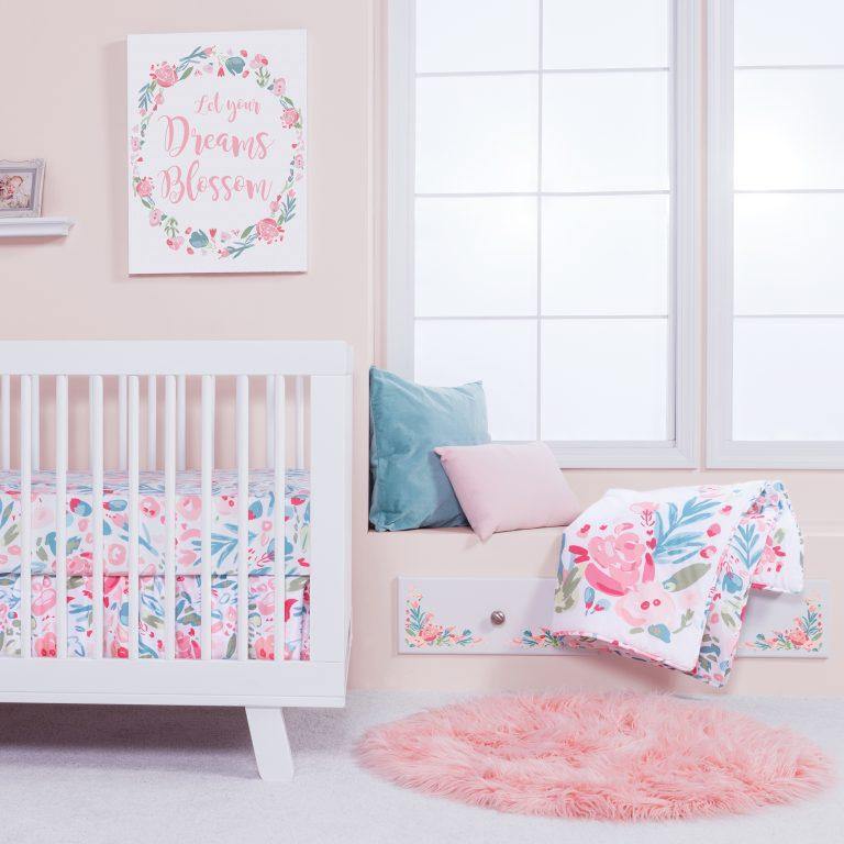 Trend Lab, LLC Introduces Painterly Floral; A New Photo Opportunity Floral Themed Nursery Collection - Trend Lab