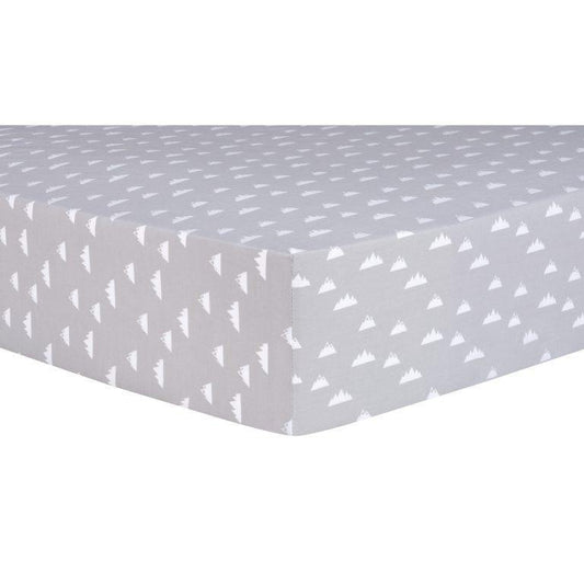 Mountains Fitted Crib Sheet Featured by A + Life - Trend Lab