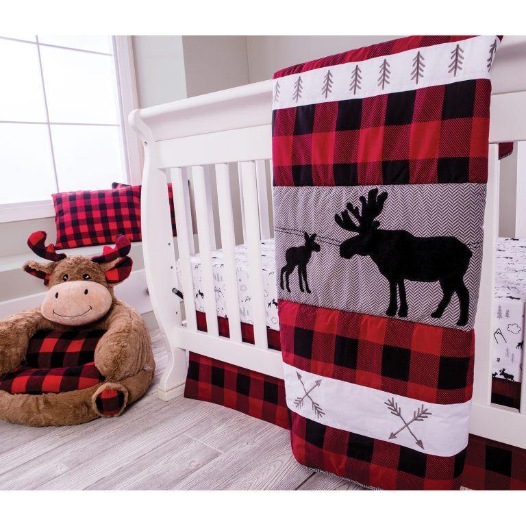 Trend Lab, LLC Introduces the Lumberjack Moose Collection; A Woodsy Buffalo Check Nursery Collection - Trend Lab