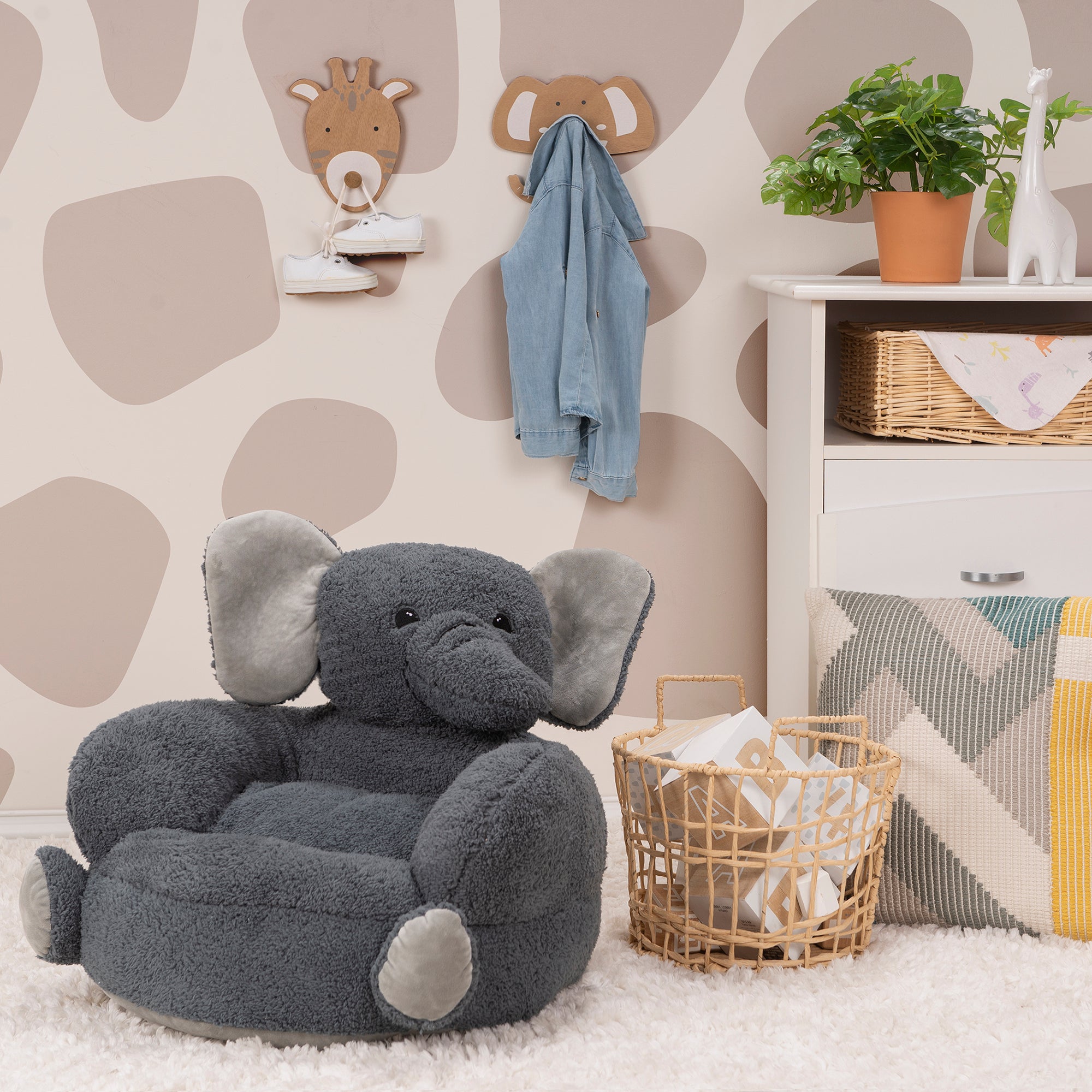 Plush elephant deals chair