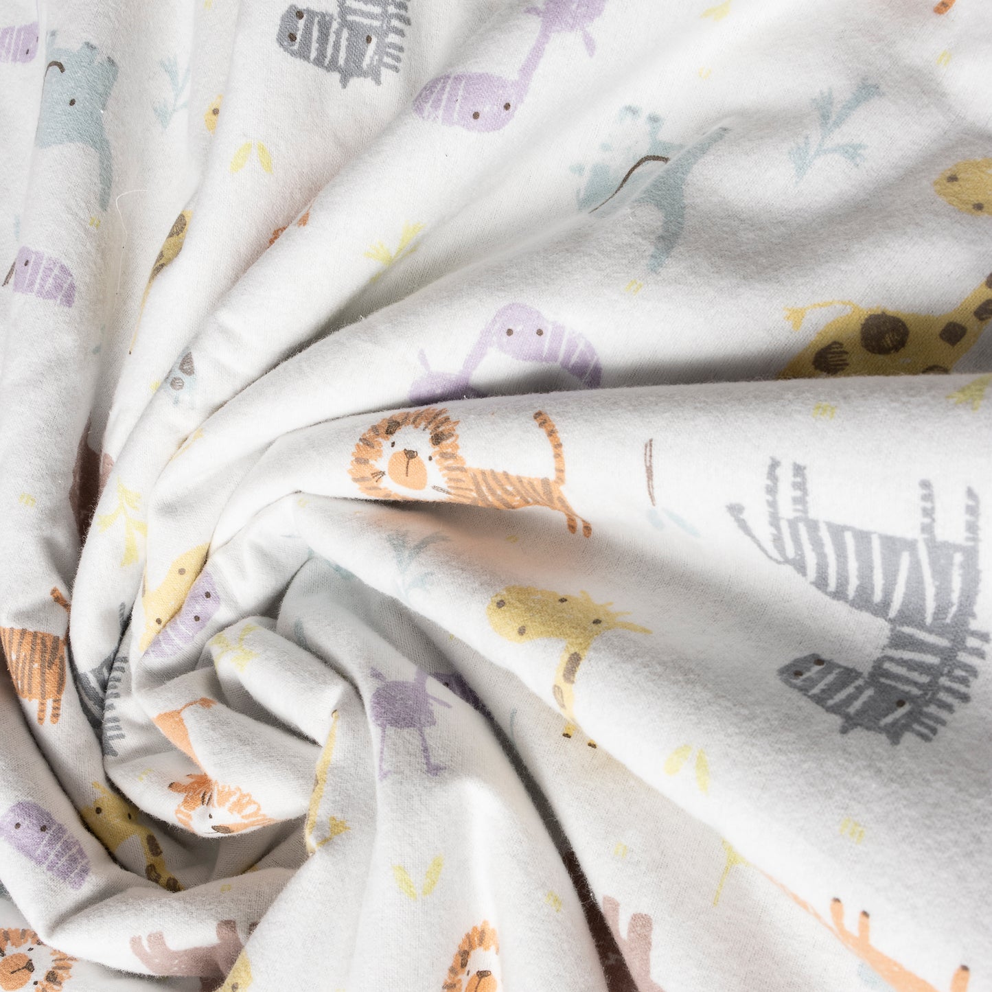 Crayon Jungle Deluxe Flannel Fitted Crib Sheet- flannel fabric details