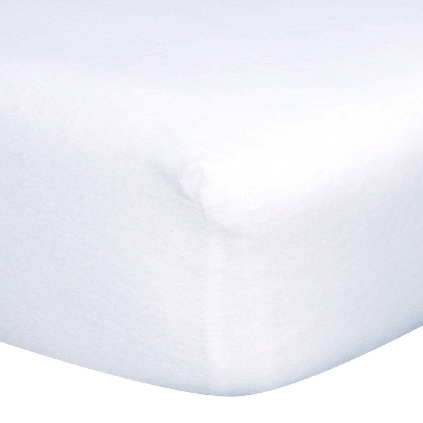 White Deluxe Flannel Fitted Crib Sheet