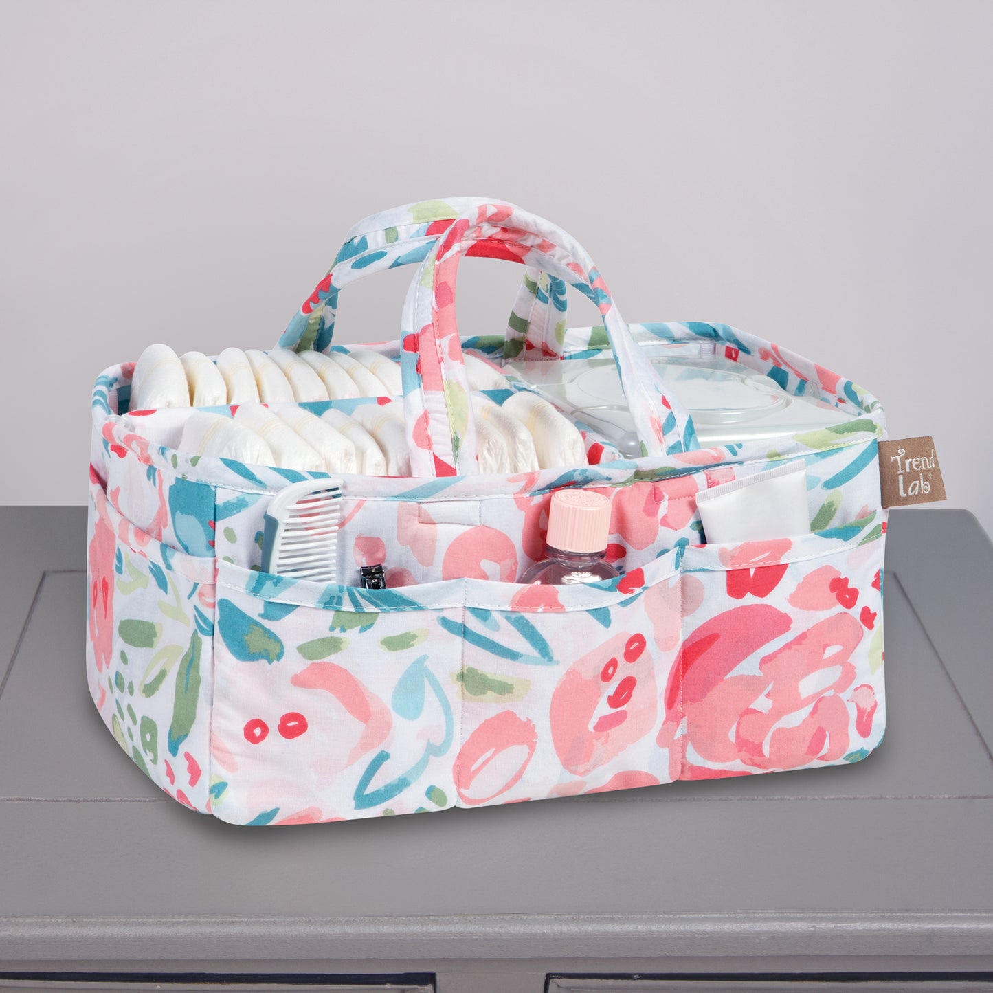 Painterly Floral Storage Caddy