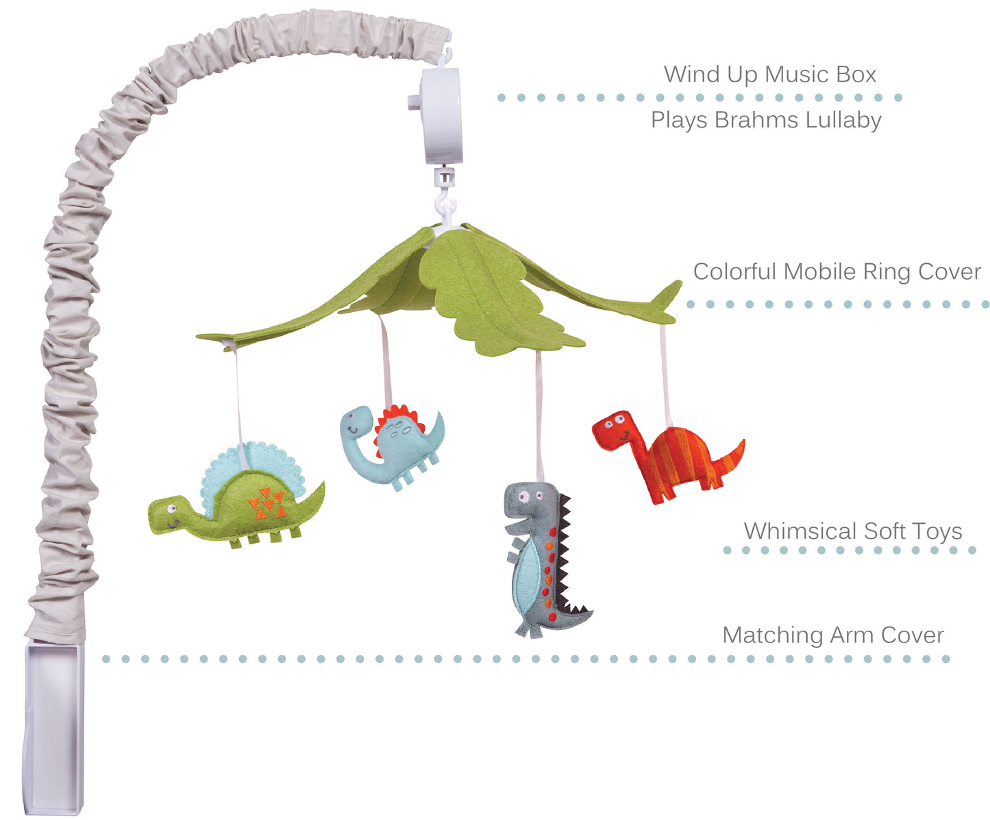 Dinosaur Roar Musical Crib Baby Mobile