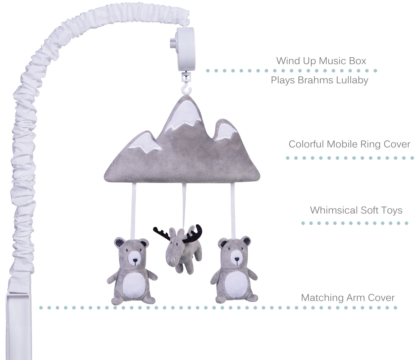 Forest Mountain Musical Crib Baby Mobile