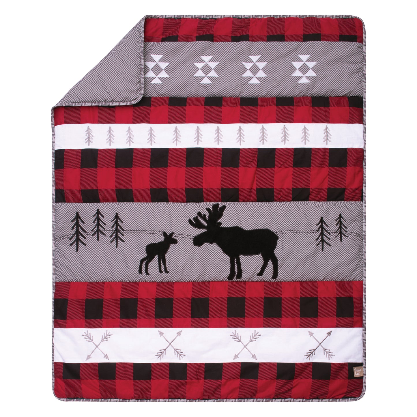 Lumberjack Moose 3 Piece Crib Bedding Set