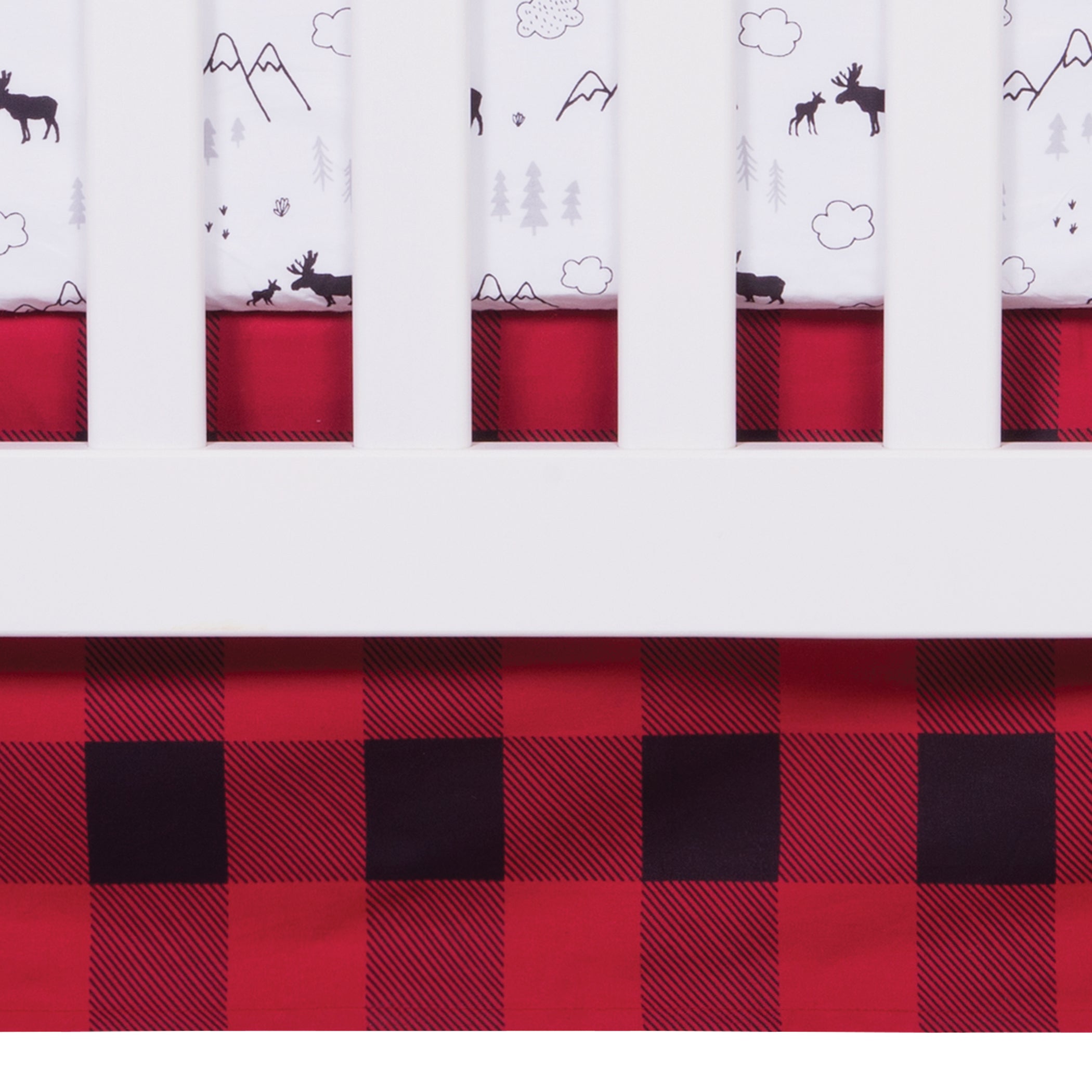 Buffalo plaid crib bumper best sale