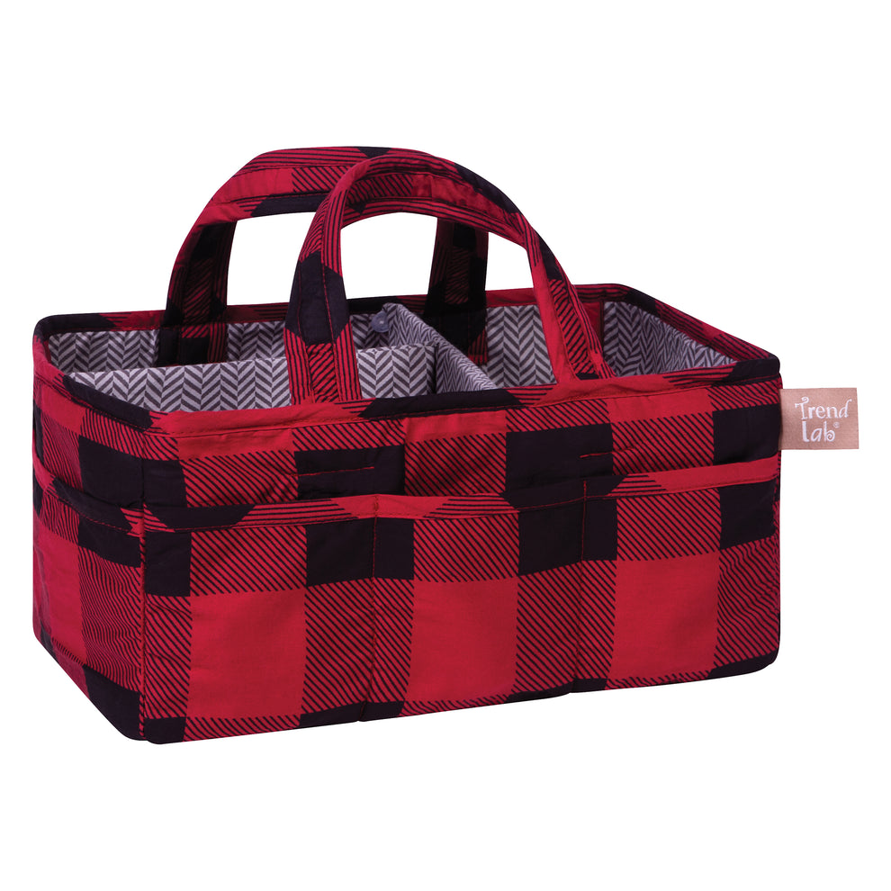 Red and Black Buffalo Check Storage Caddy Storage Trend Lab