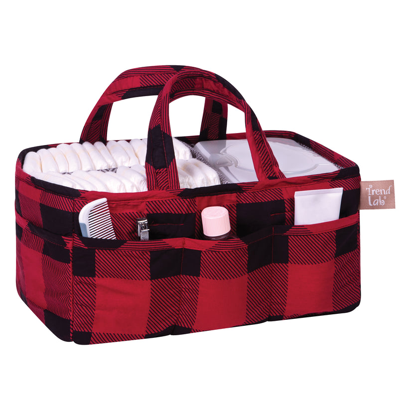 Red and Black Buffalo Check Storage Caddy Storage Trend Lab