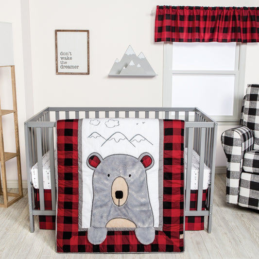 Peak-a-Bear 3 Piece Crib Bedding Set