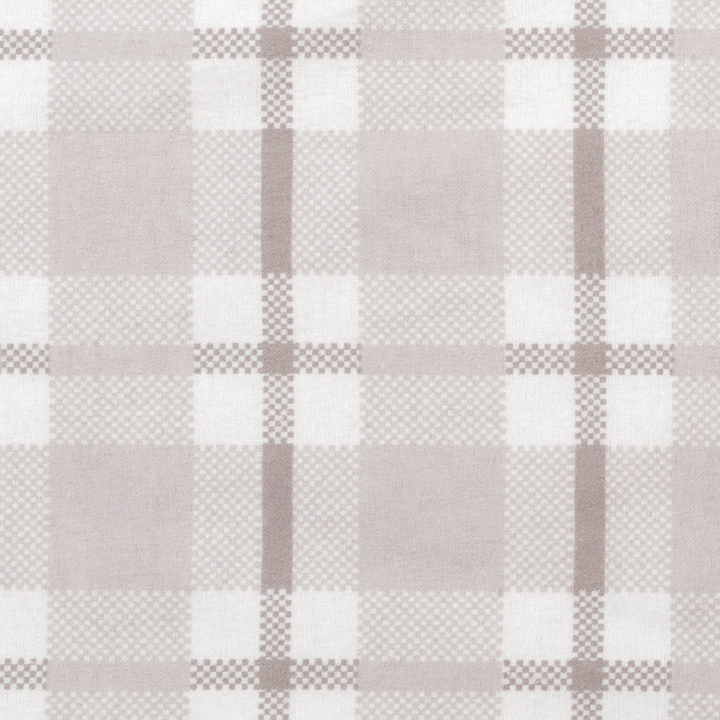  Gray Plaid Deluxe Flannel Fitted Crib Sheet - swatch view
