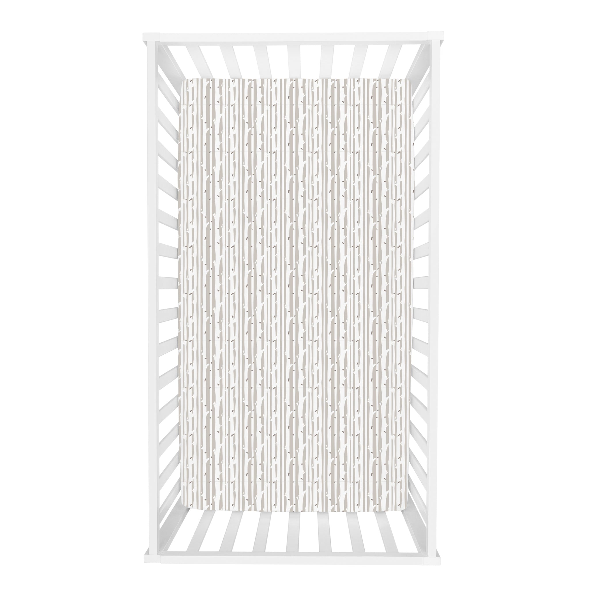 Birch Stripe Deluxe Flannel Fitted Crib Sheet