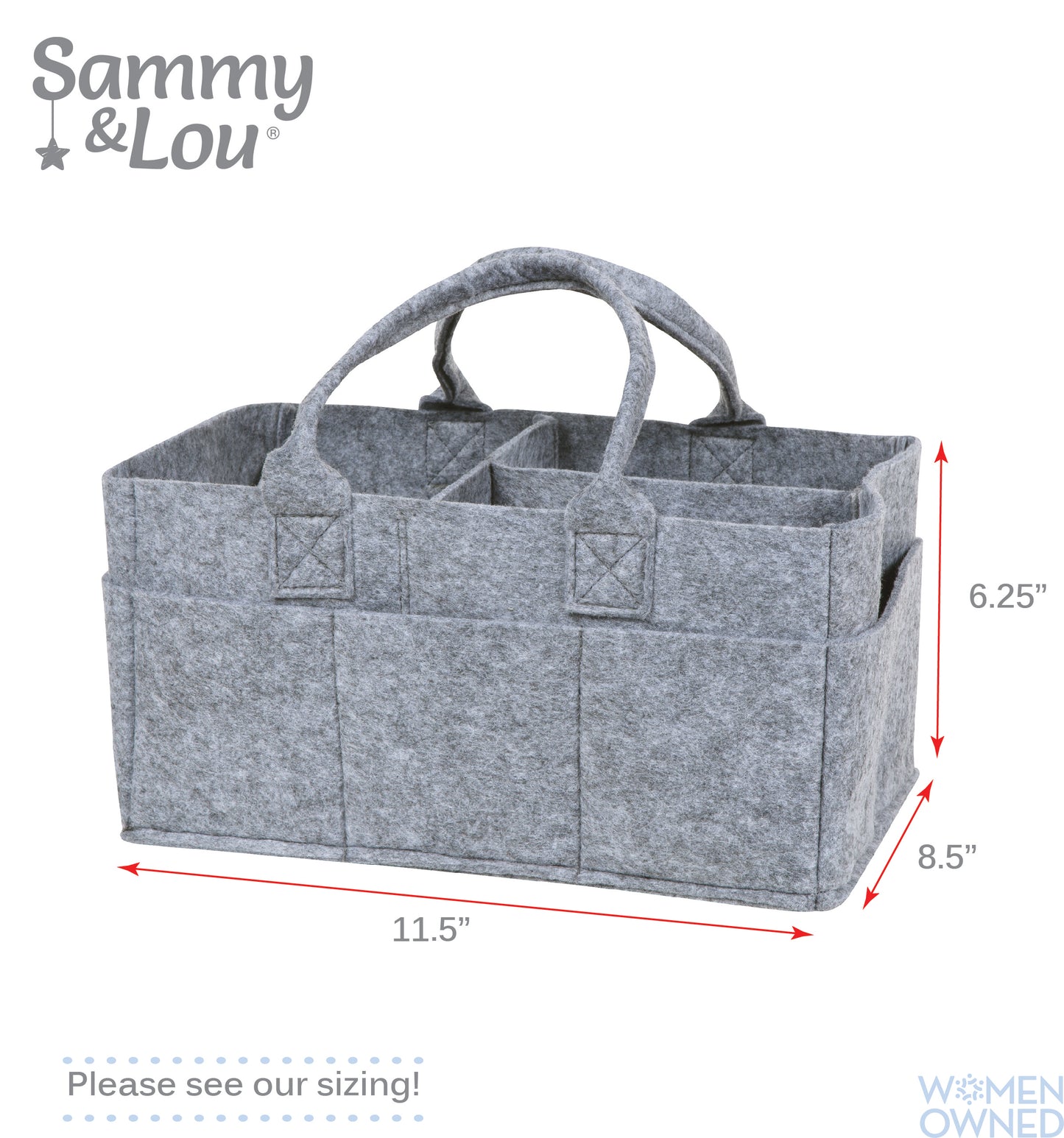 Light Gray Felt Storage Caddy by Sammy & Lou®