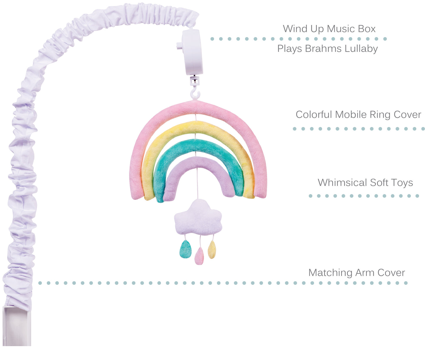 Rainbow Musical Crib Baby Mobile