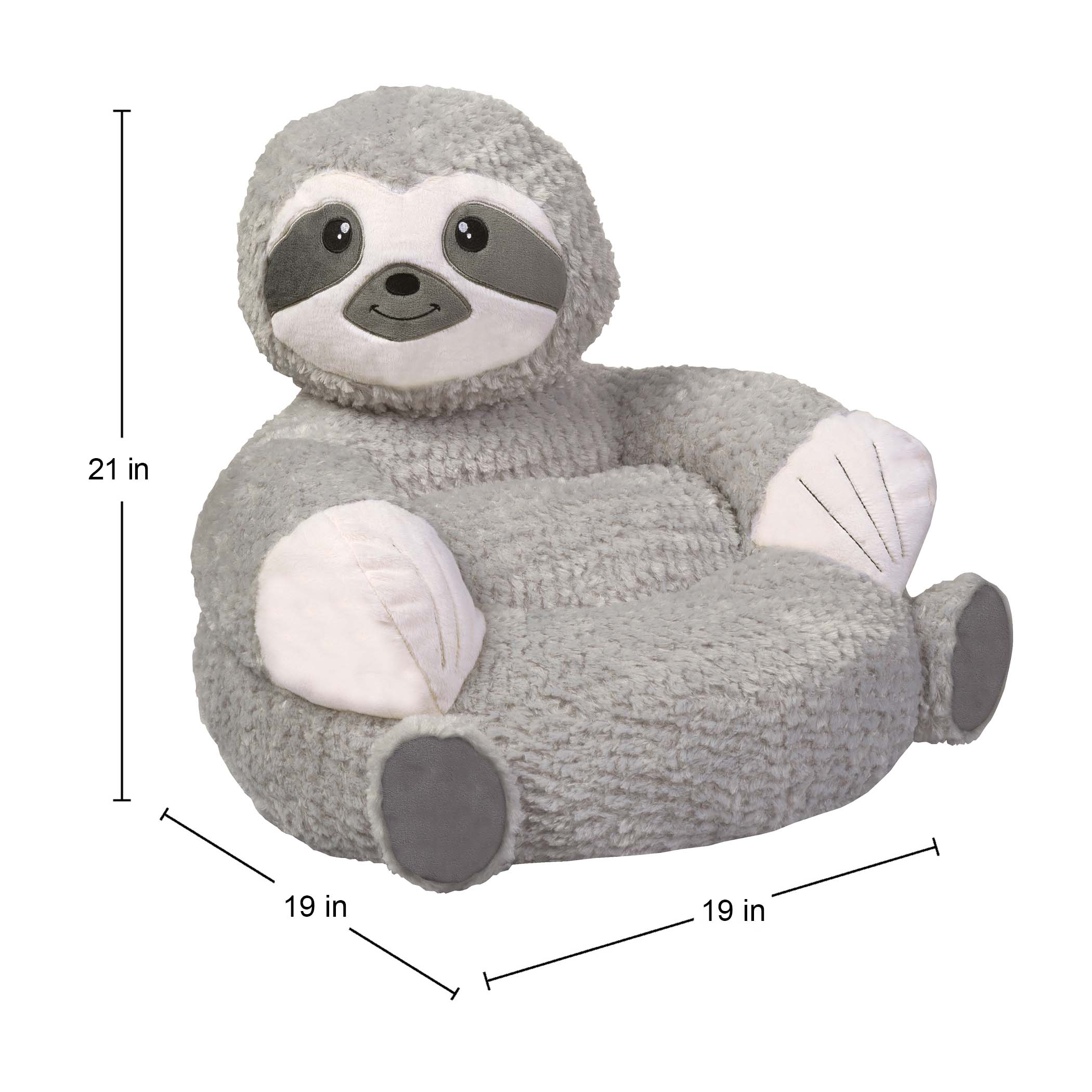 Toddler Plush Sloth Character Chair Home Trend Lab