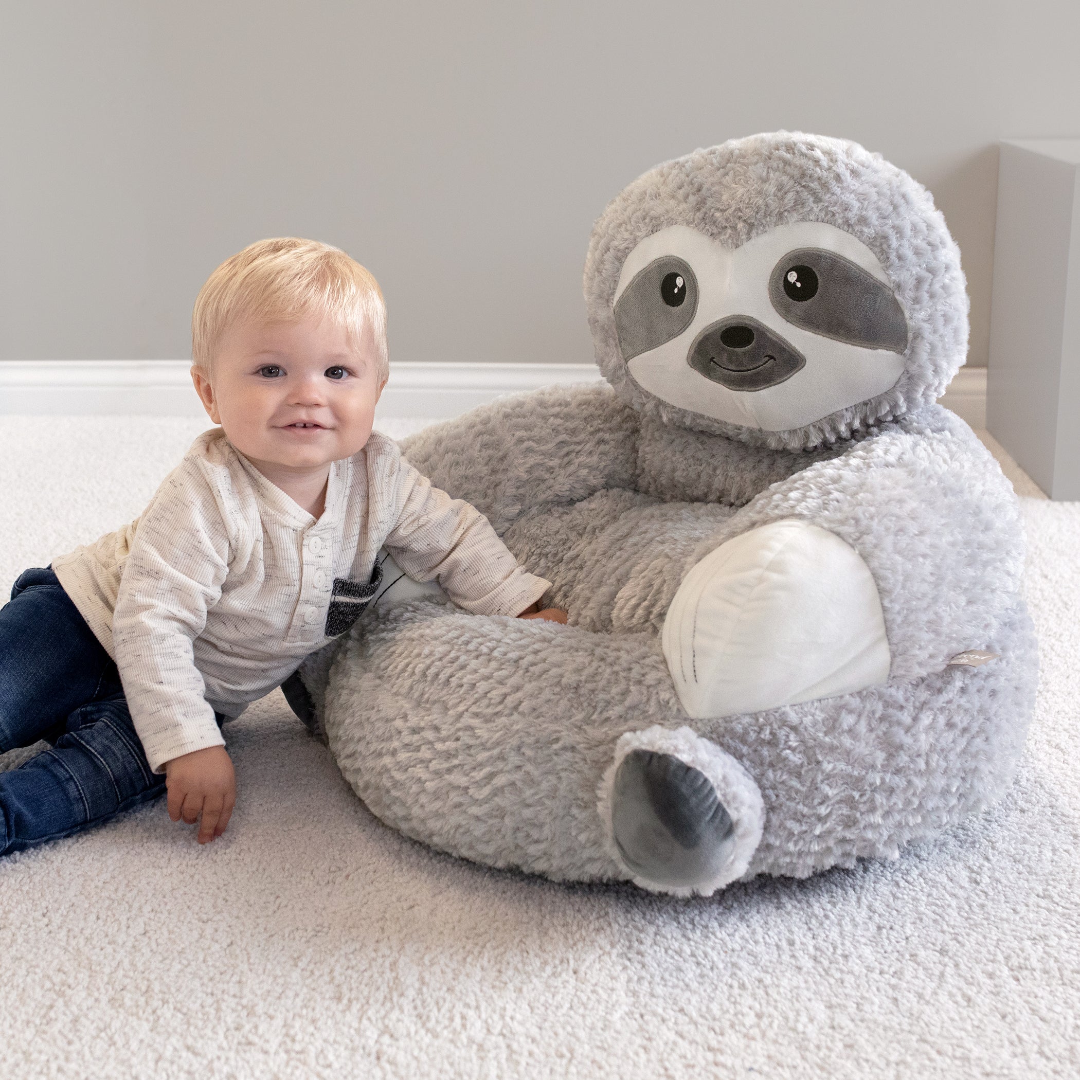 Toddler Plush Sloth Character Chair Home Trend Lab