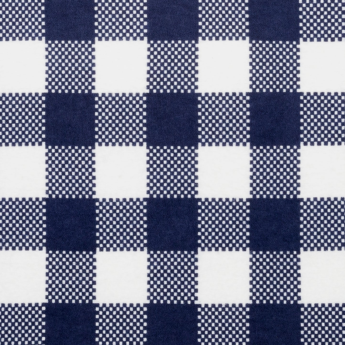 Navy and White Buffalo Check Deluxe Flannel Fitted Crib Sheet