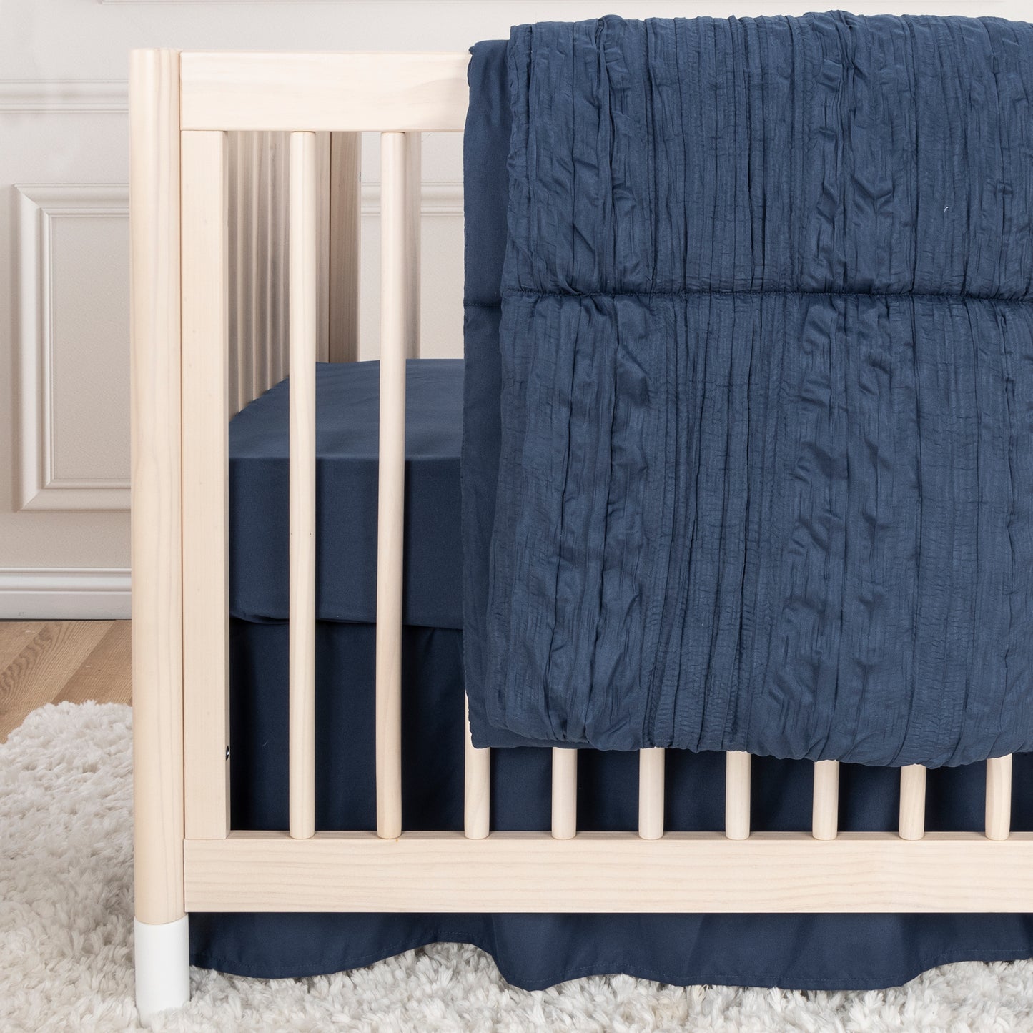Simply Navy 3 Piece Crib Bedding Set