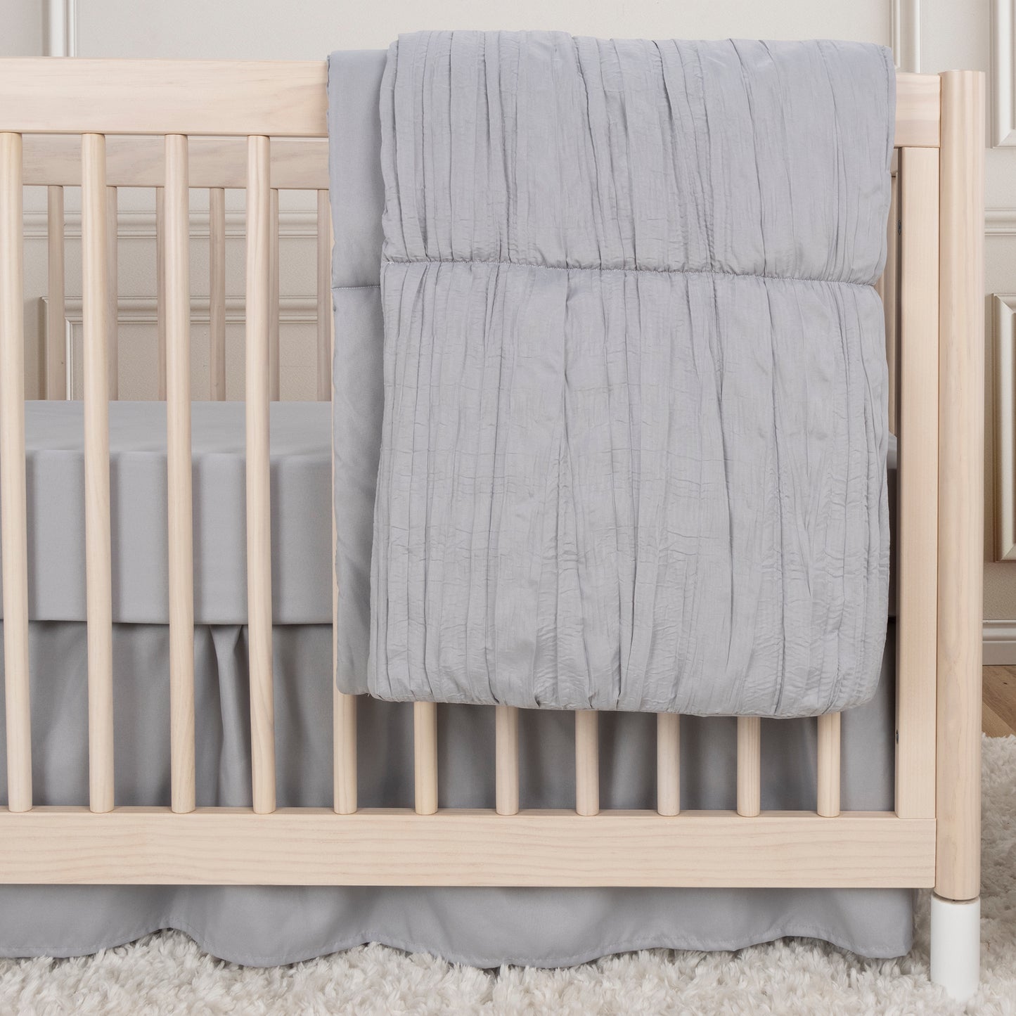 Simply Gray 3 Piece Crib Bedding Set