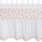 Blush Floral 3 Piece Crib Bedding Set - floral and white crib skirt