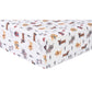  Dog Park Deluxe Flannel Crib Sheet- zoomed out corner view