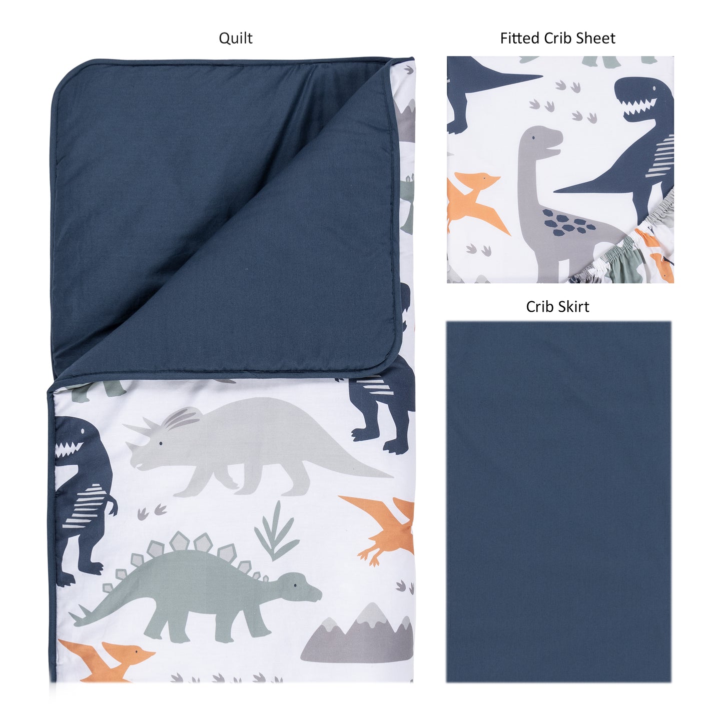 Prehistoric Dino’s 3 Piece Crib Bedding Set