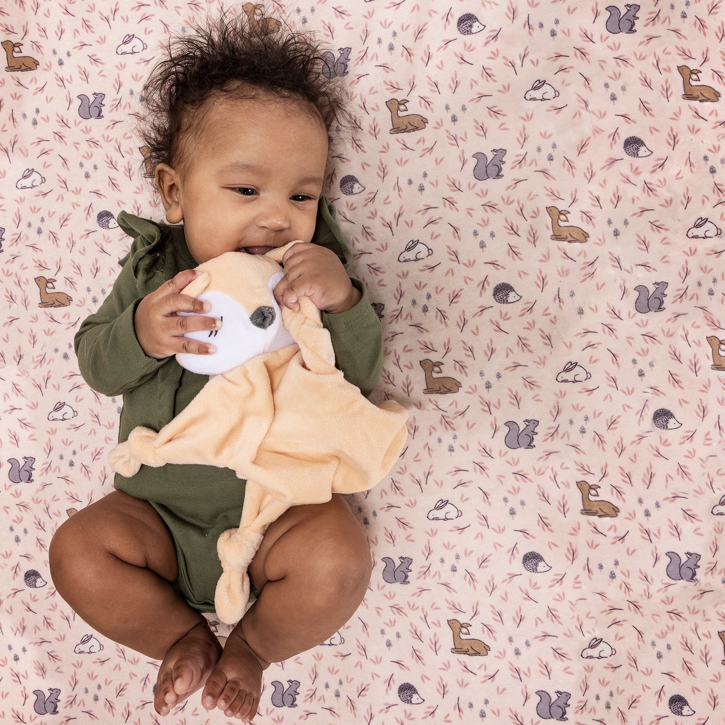  Fox Security Blanket; our soft cuddly companion is made with cozy plush pale orange fabric to help your baby stay calm and content.