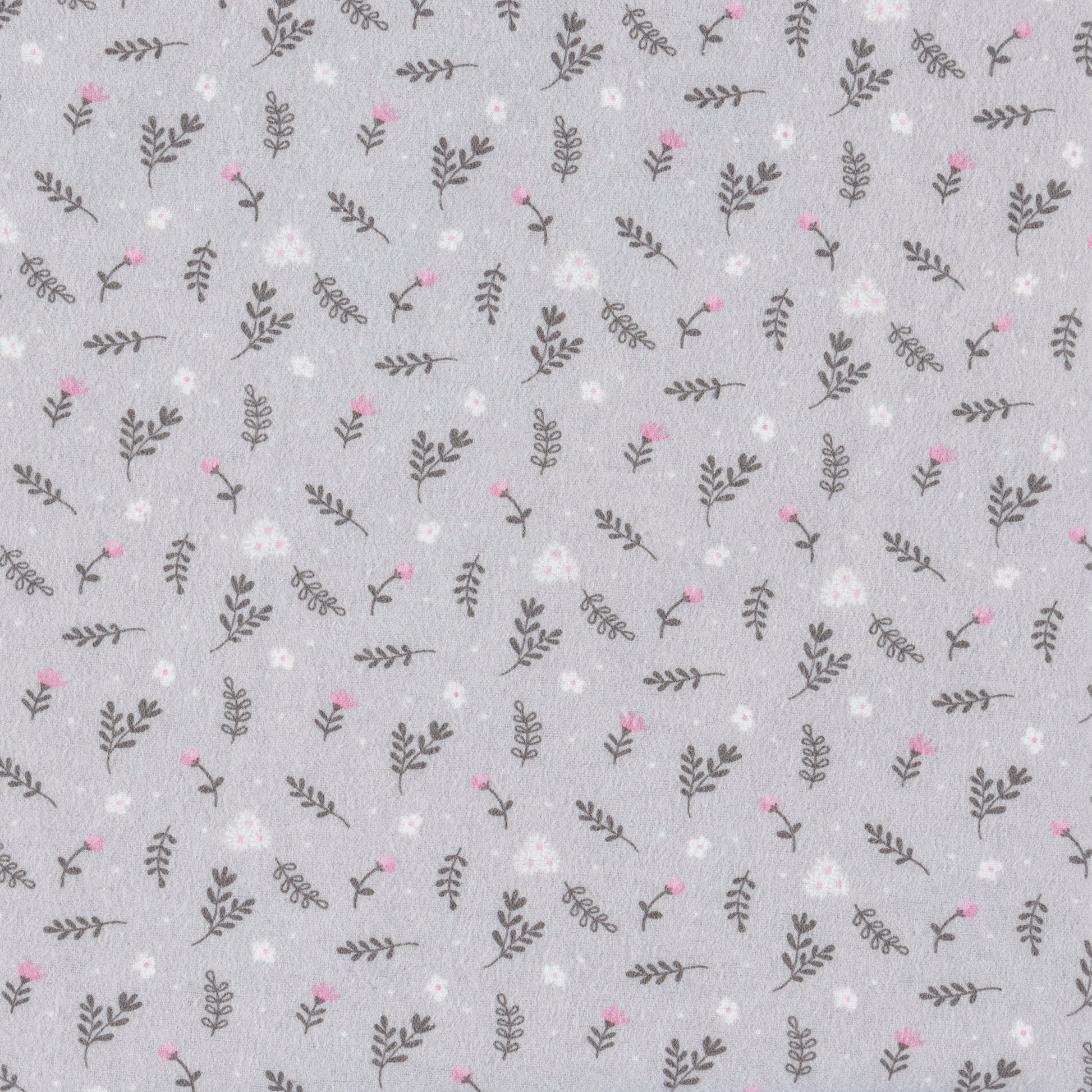 Baby on Gray Plaid Deluxe Flannel Fitted Crib Sheet - swatch view