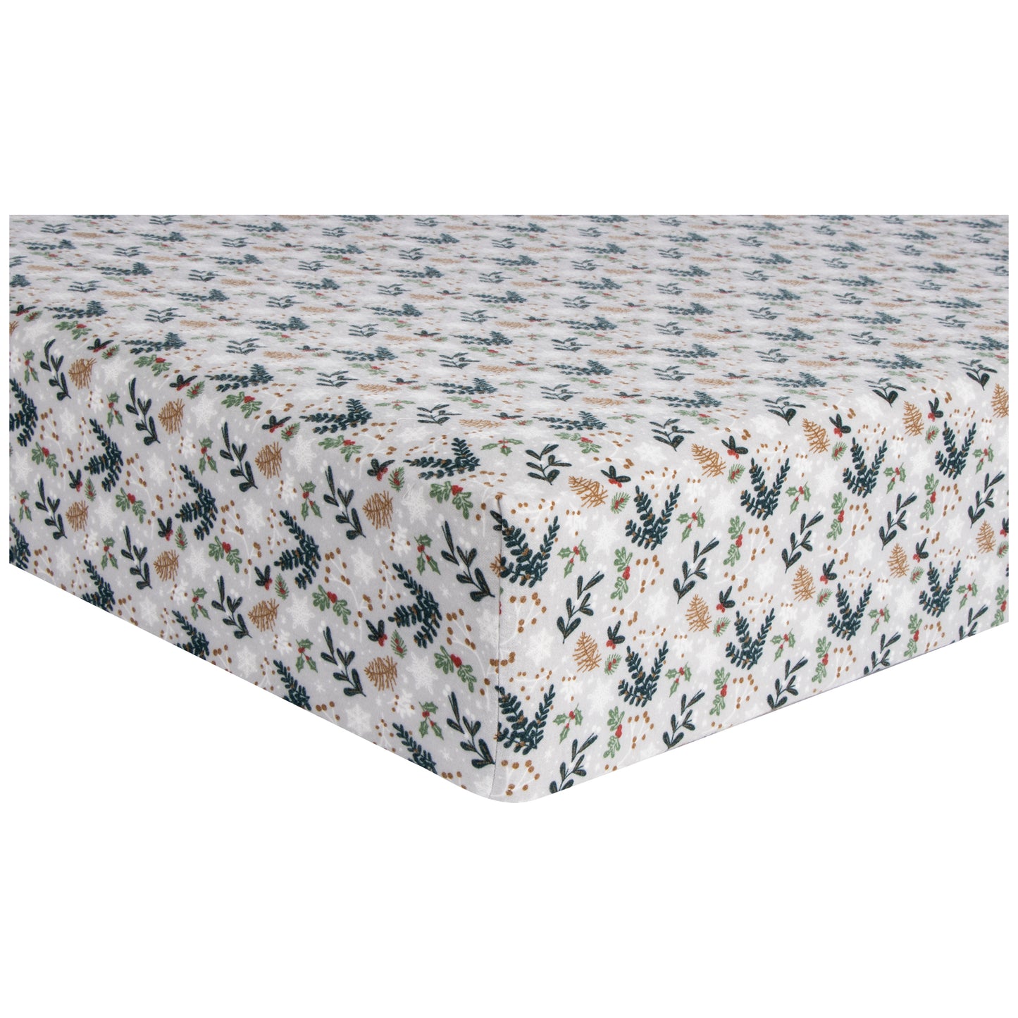 Mistletoe Deluxe Flannel Fitted Crib Sheet