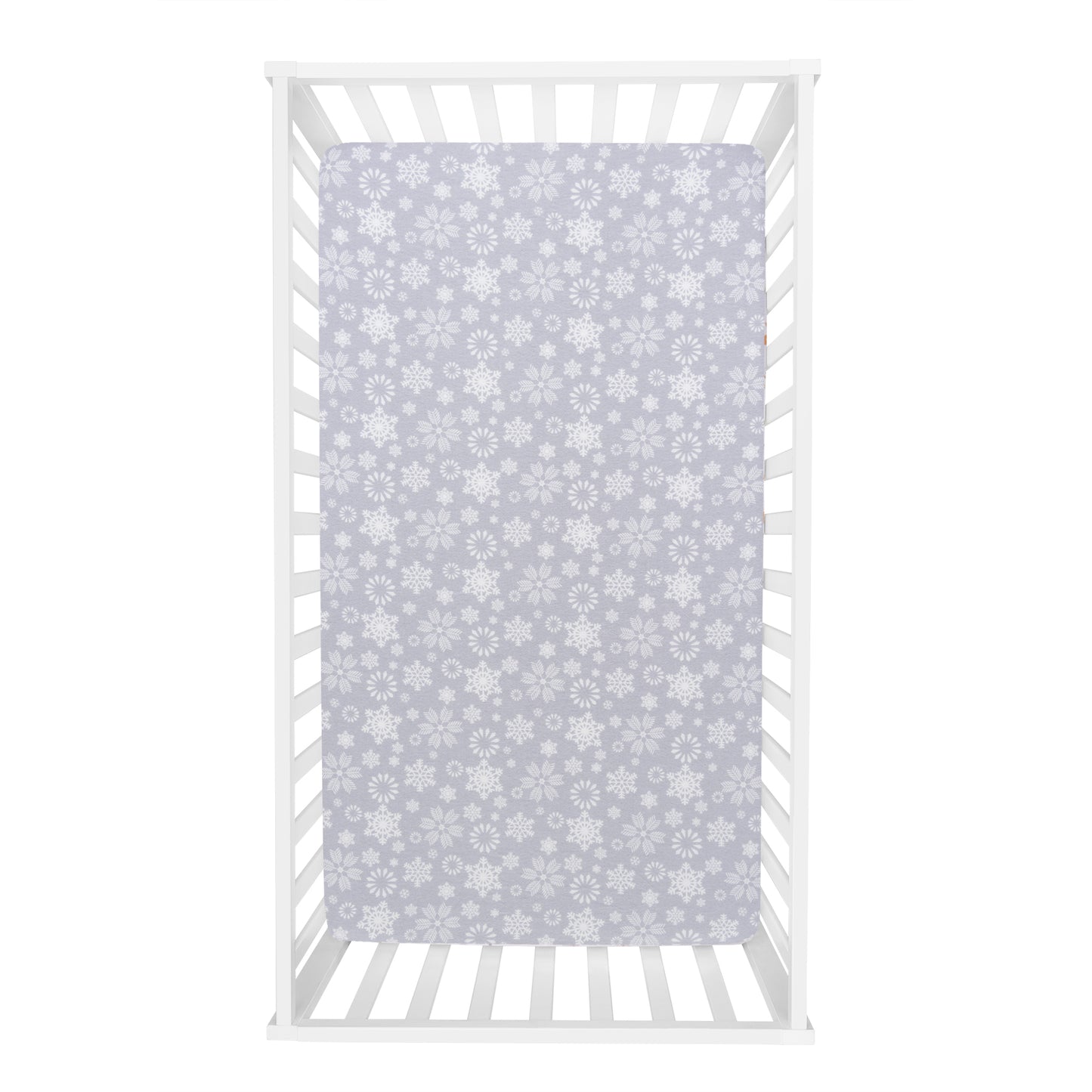 Snowflake Flurry Deluxe Flannel Fitted Crib Sheet