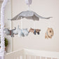  Dog Park Musical Crib Baby Mobile- stylized in room image