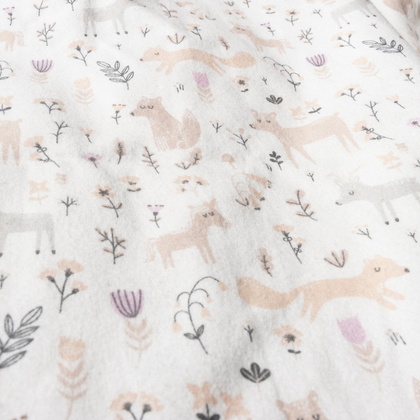 Woodland Friends Deluxe Flannel Changing Pad Cover