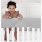 CribWrap® Wide 1 Long Gray Fleece Rail Cover model image