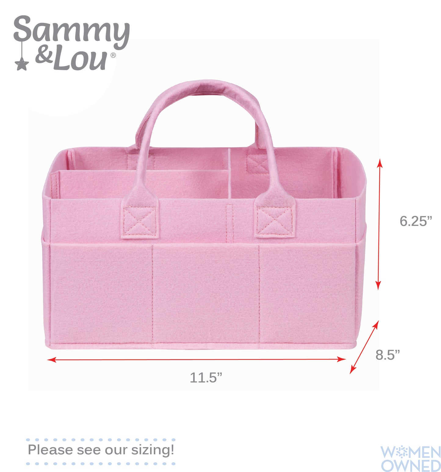 Ice Pink Felt Storage Caddy by Sammy & Lou®