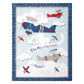Front View of Sammy and Lou Adventure Awaits 4 Piece Crib Bedding Set Quilt
