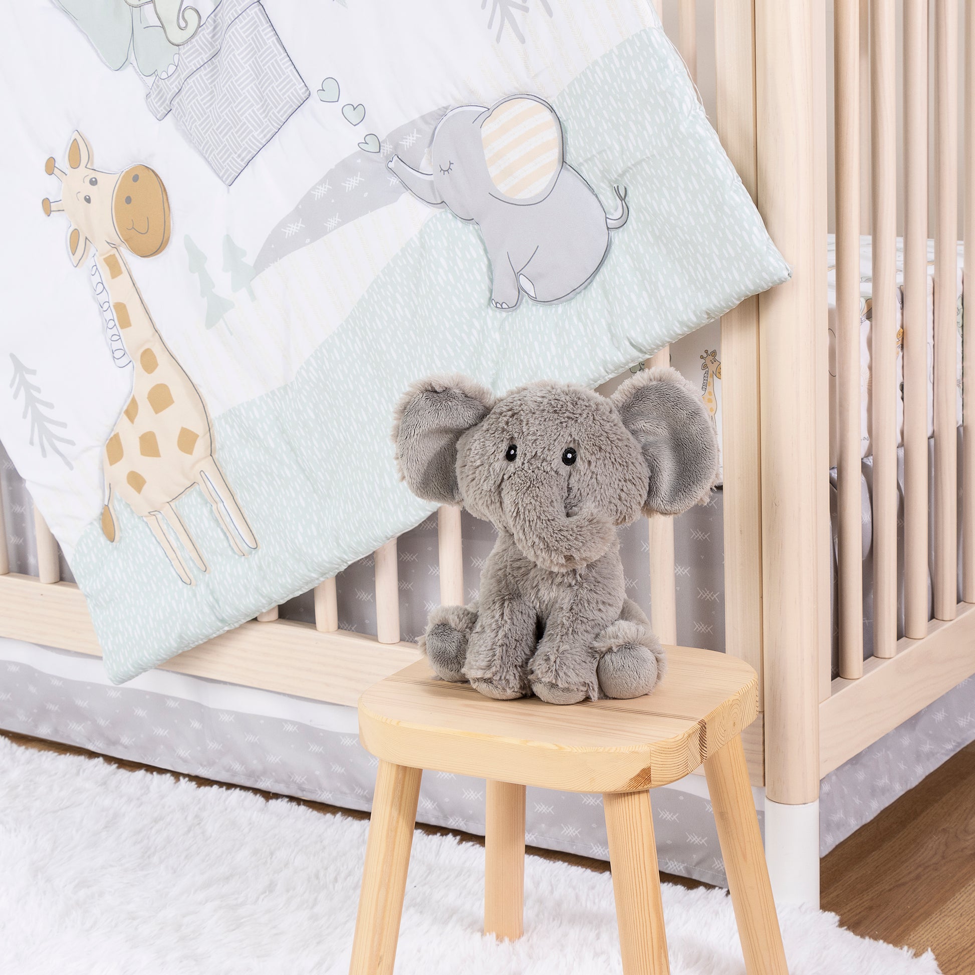 Elephant Plush Toy- stylized nursery image