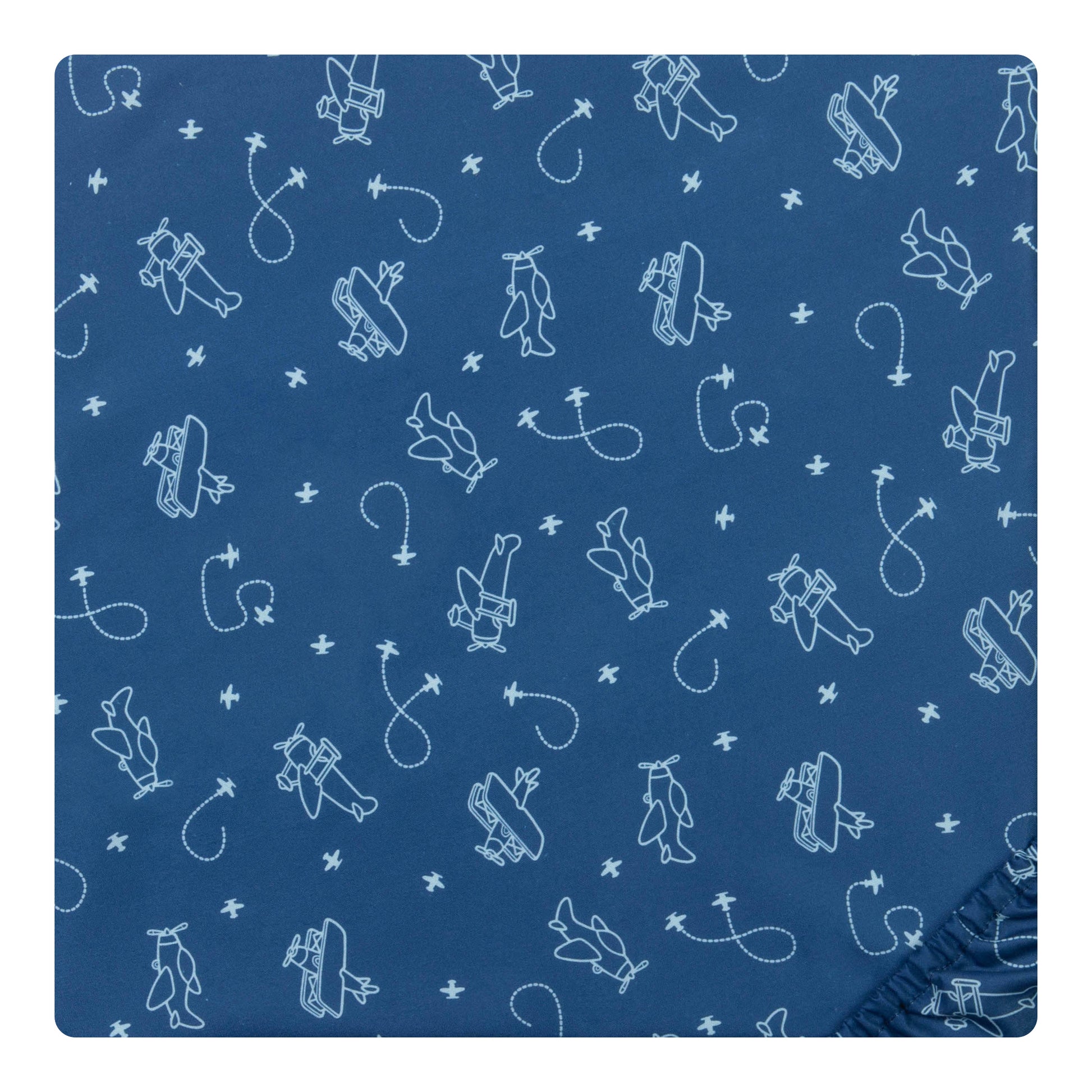 Airplanes 2-Pack Microfiber Fitted Crib Sheet Set- Swatch View